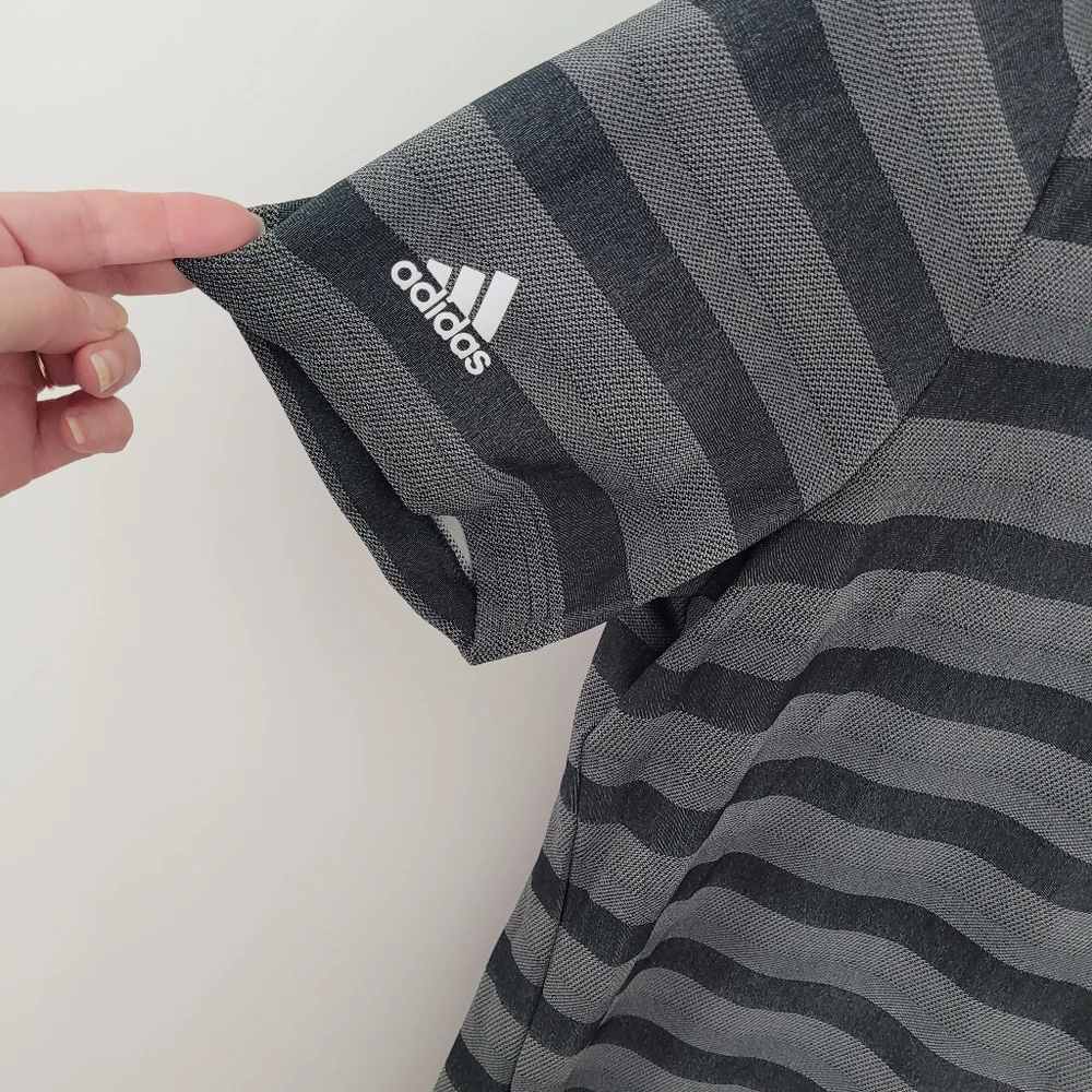 adidas gray striped